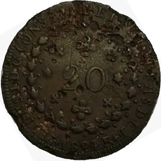 20 reis (XX) - Brasil - 1824 R - REF C580 - comprar online