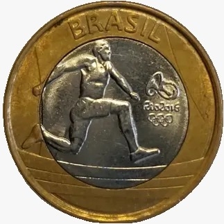1 real - Brasil - 2014 - Comemorativa Olimpiada Rio 2016 Atletismo - comprar online