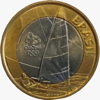 1 real - 2015 - Comemorativa Olimpíada Rio 2016 Vela - comprar online