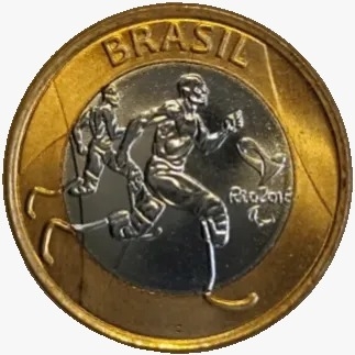 1 real - 2015 - Comemorativa Olimpíada Rio 2016 Atletismo Paralimpico - comprar online
