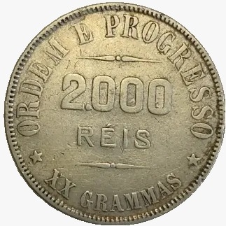 2000 reis - Brasil - 1907 - REF P696 - comprar online