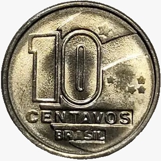 10 centavos de cruzados novos - Brasil - 1990 - Ref V409 - comprar online