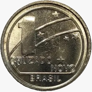 1 cruzado novo - Brasil - 1989 Comemorativa Centenário da Republica 1889-1989 - Ref V412 - comprar online