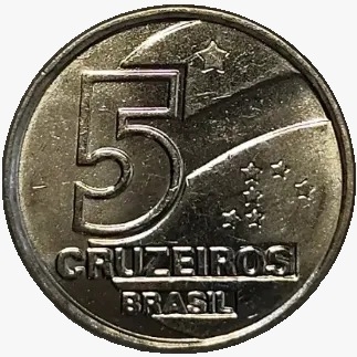 5 cruzeiros - Brasil - 1992 - Ref V416 - comprar online
