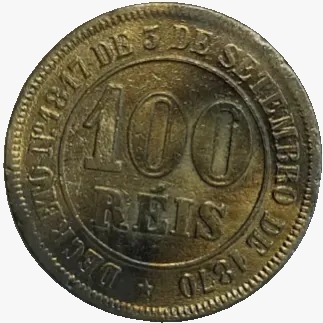 100 reis - Brasil - 1881 - REF V011 - comprar online