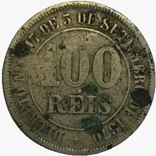 100 reis - Brasil - 1884 - REF V014 - comprar online