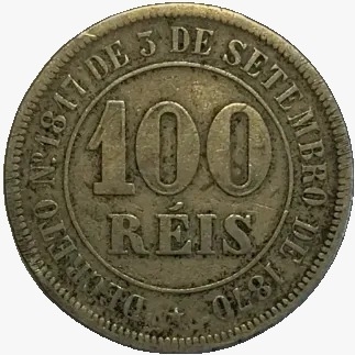 100 reis - Brasil - 1885 - REF V015 - comprar online