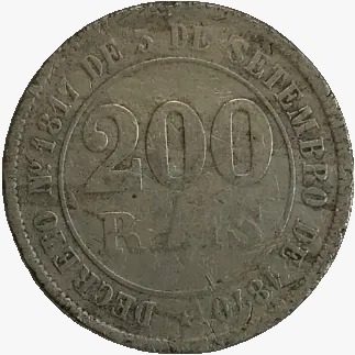 200 reis - Brasil - 1882 - REF V023 - comprar online