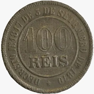 100 reis - Brasil - 1889 - REF V031 - comprar online