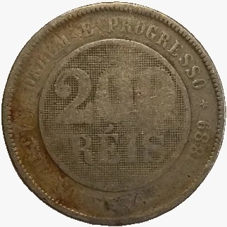 200 reis - Brasil - 1889 - REF V035 - comprar online