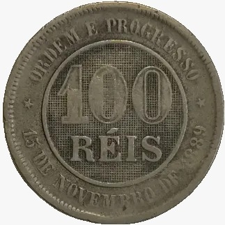 100 reis - Brasil - 1893 - REF V037 - comprar online