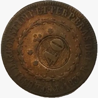 80 reis - Brasil - 1832 R - REF C755 - comprar online