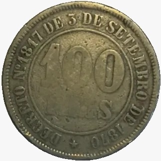 100 reis - Brasil - 1884 - REF V014 - comprar online