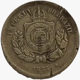 100 reis - Brasil - 1874 - REF V004