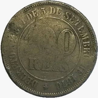 100 reis - Brasil - 1883 - REF V013 - comprar online
