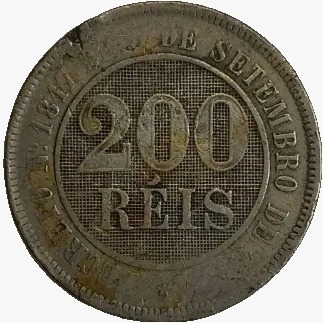 200 reis - Brasil - 1888 - REF V034 - comprar online
