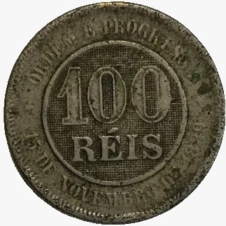 100 reis - Brasil - 1898 - REF V042 - comprar online