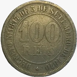 100 reis - Brasil - 1884 - REF V014 - comprar online