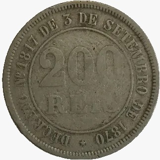 200 reis - Brasil - 1884 - REF V024 - comprar online