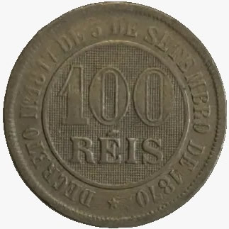 100 reis - Brasil - 1887 - REF V029 - comprar online