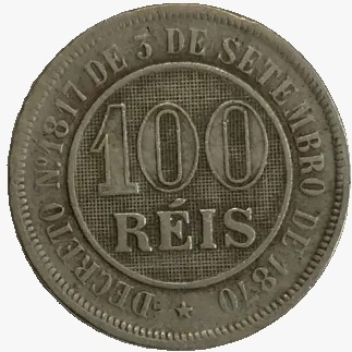 100 reis - Brasil - 1889 - REF V031 - comprar online