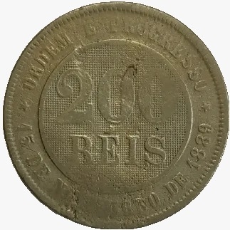 200 reis - Brasil - 1888 - REF V034 - comprar online
