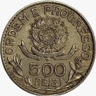 500 reis - Brasil - 1913 - REF P706 - comprar online