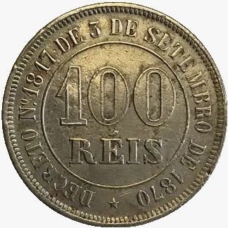 100 reis - Brasil - 1885 - REF V015 - comprar online