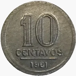 10 Centavos de Cruzeiro FC - Brasil - 1961 - REF:262 - comprar online
