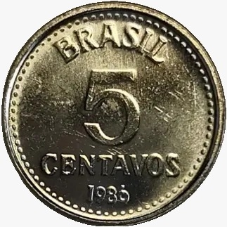 5 Centavos de Cruzado FC - Brasil - 1986 - REF:383 - comprar online