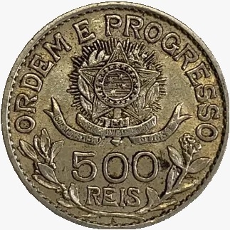 500 reis - Brasil - 1913 - REF P706 - comprar online
