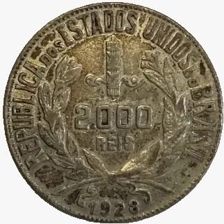 2000 reis - Brasil - 1928 - REF P714 - comprar online