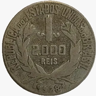 2000 reis - Brasil - 1928 - REF P714 - comprar online