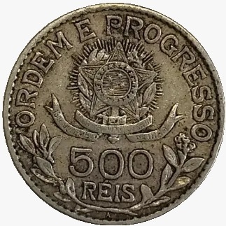 500 reis - Brasil - 1913 - REF P706 - comprar online