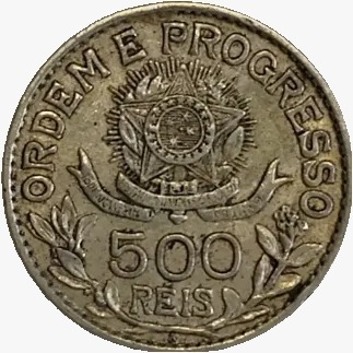 500 reis - Brasil - 1913 - REF P706 - comprar online