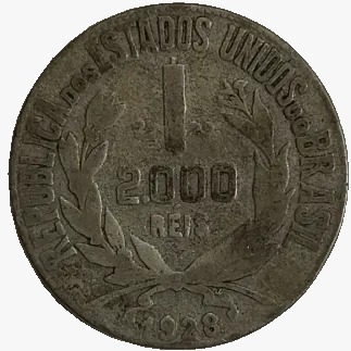 2000 reis - Brasil - 1928 - REF P714 - comprar online