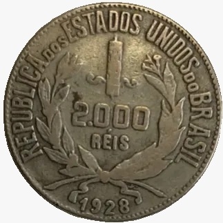 2000 reis - Brasil - 1928 - REF P714 - comprar online