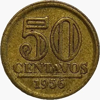 50 centavos de cruzeiro - Brasil - 1956 - REF:254 - comprar online