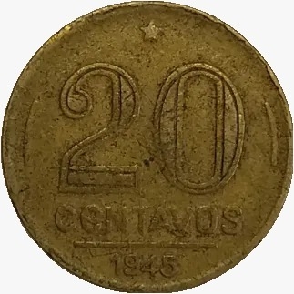 20 centavos de cruzeiro - Brasil - 1945- REF:187a - comprar online