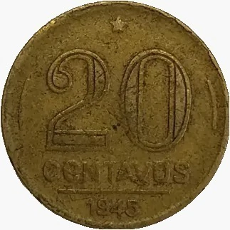 20 centavos de cruzeiro - Brasil - 1945- REF:187a - comprar online