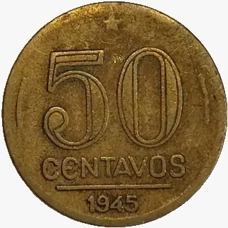 50 centavos de cruzeiro - Brasil - 1945- REF:194 - comprar online