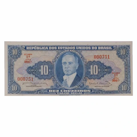10 Cruzeiros - Brasil - 1963 Ref 020