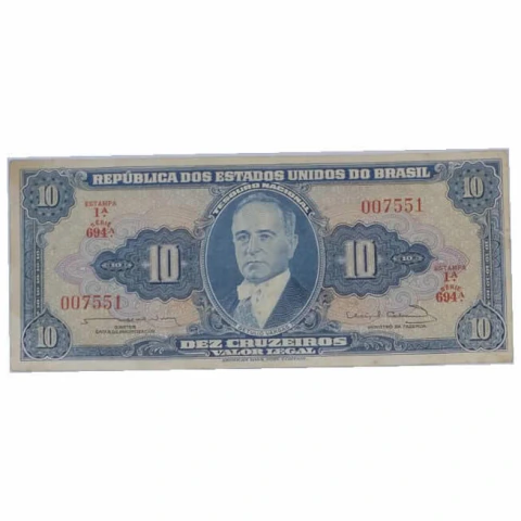 10 Cruzeiros - Brasil - 1963 Ref 020