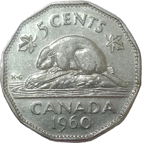 5 centimos - Canadá - 1960