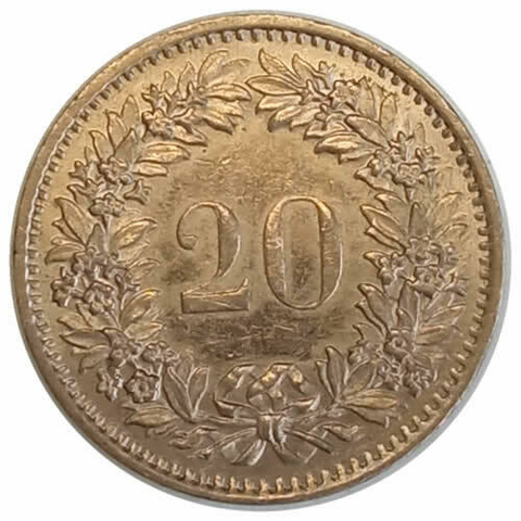 20 rappen - suiça - 1977 - comprar online