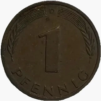 1 pfennig - Alemanha - 1984 D - comprar online