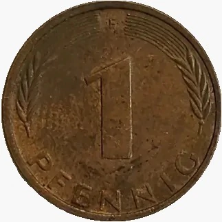 1 pfennig - Alemanha - 1976 F - comprar online