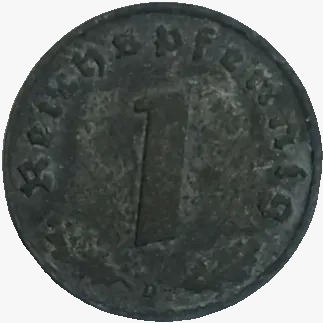 1 reichspfennig - Alemanha 3º Reich - 1940 D - comprar online