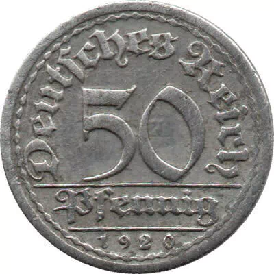 50 pfennig - Alemanha - 1920 F