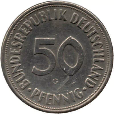 50 pfennig - Alemanha - 1970 G